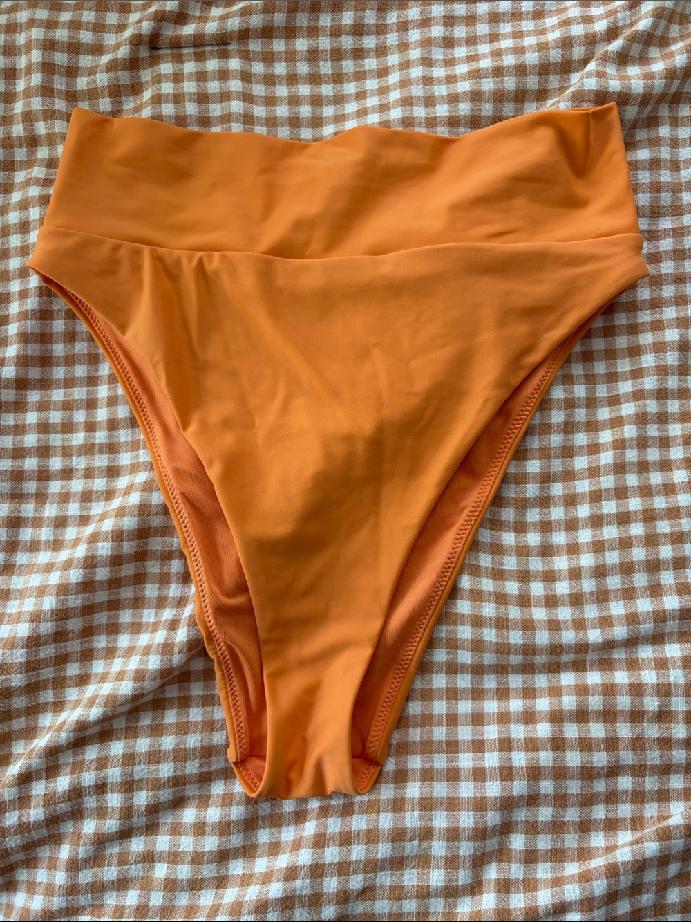 Orange High cut cheeky bikini bottom